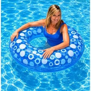 Vintage Intex The Wet Set Blue Clear Color 36" Inflatable Swimming Tube Sealed